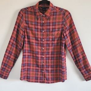 Tommy Hilfiger plaid blousey button down shirt - womens